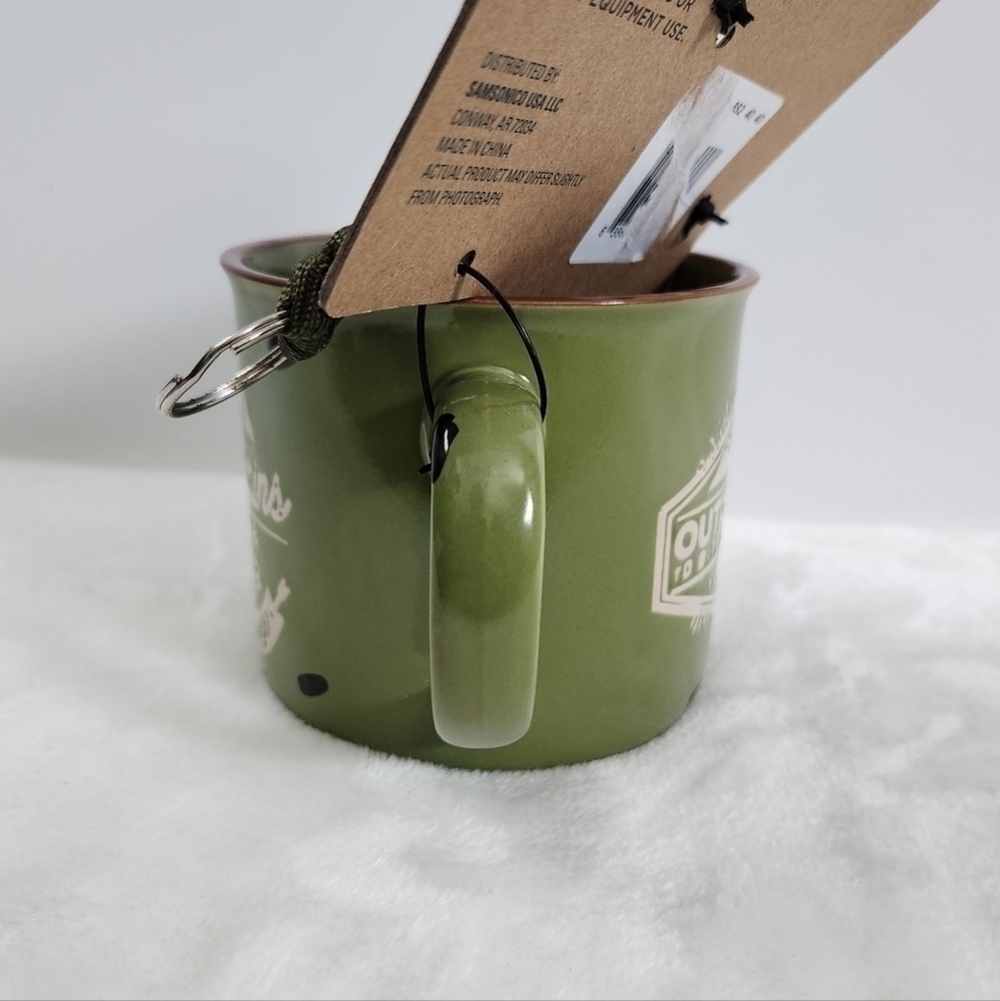 Adventure Out There Olive Green Mug Carabiner Keyring Bottle Opener Gift Set - Picture 5 of 13